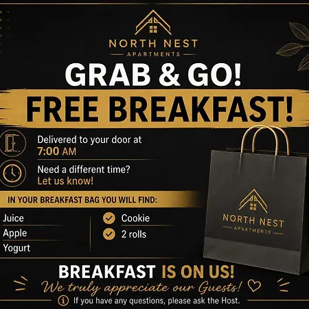 North Nest Apartments Quiet Garden Free Parking